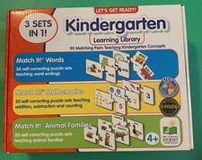 The Learning Journey Kindergarten Learning Library 3 Sets in 1 Match It Cards