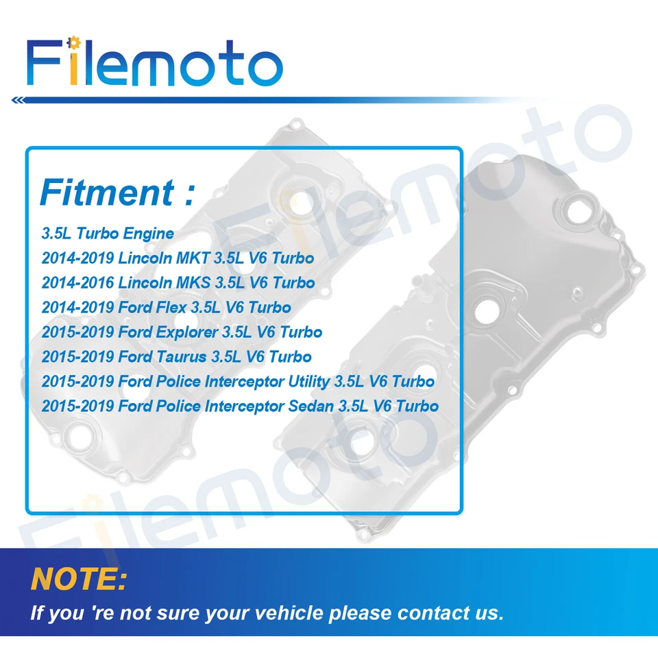 Алюминиевая крышка клапана для Ford 14-19 Flex 15-19 Taurus 14-19 Lincoln MKT 3,5 л - Изображение 3 из 4