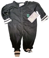 Two Feet Ahead NB Long Sleeve Footed Romper Michigan State Spartans 12 Months