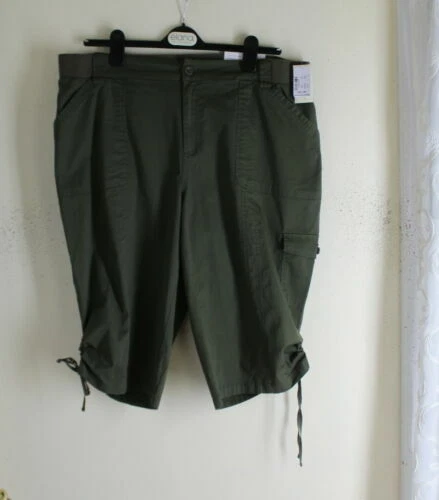 Green Cargo Shorts for Women
