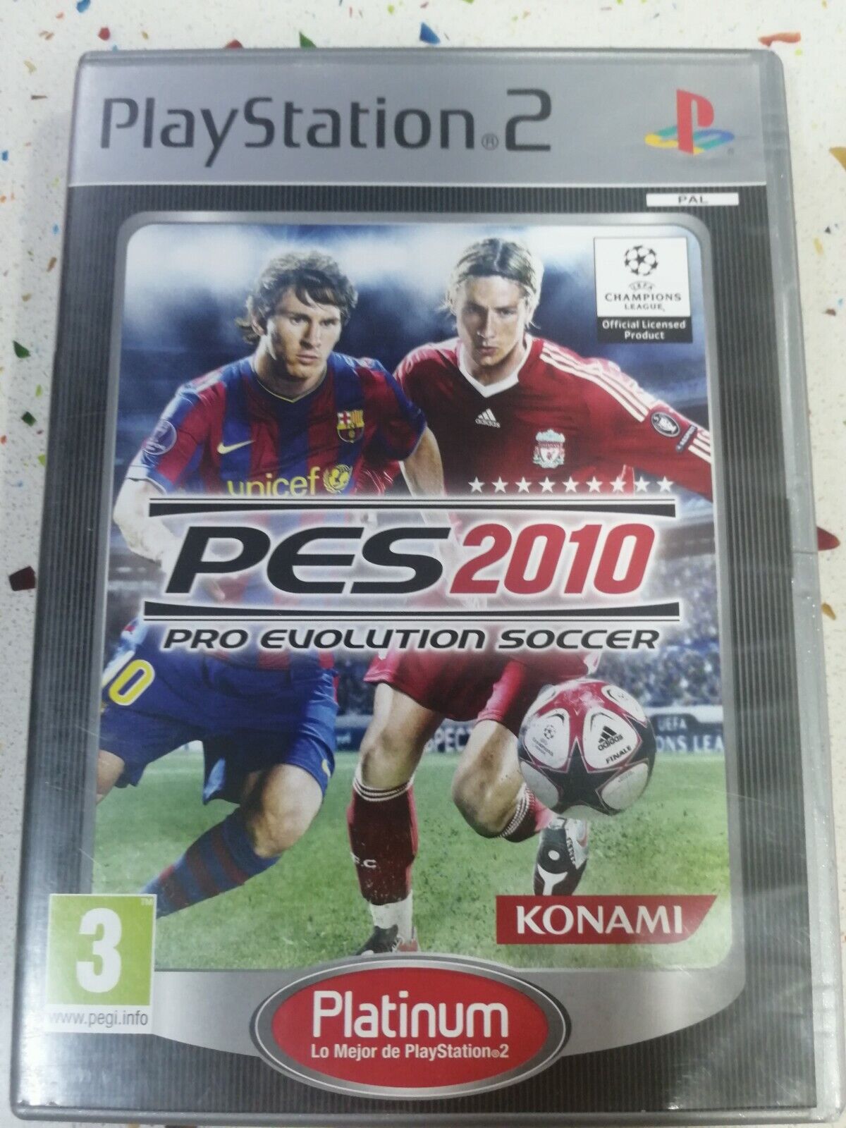 Pes 2010 Pro Evolution Soccer PS2 Konami Platinum DVD ROM Am