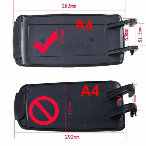 Leather Armrest Center Cover Console Lid Black for AUDI A4 S4 A6 Allroad 97~2005 - Picture 5 of 11