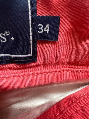 Pantalones Cortos Rompedores Vineyard Vines Para Hombre Mezcla de Algodón Elástico Claro Rojo Talla 34 - Imagen 7 de 8