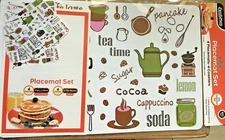 FAMILY MAID PLACEMAT SET GIFT COLLECTION 4 PLACEMAT,4 COASTER 17X11 