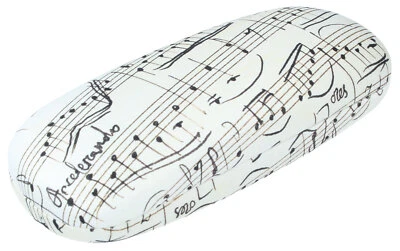 VON LILIENFELD bezauberndes Hartschalen-Etui "Noten" mit weichem Microfaserbezug und Tuch