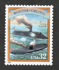 2975a  MNH  Monitor Virginia Merrimack  Civil War  U.S. Postage Stamp
