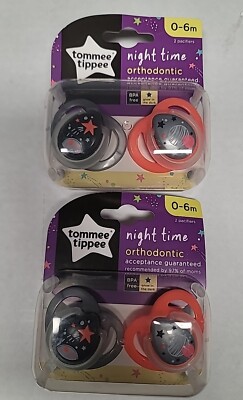 Tommee Tippee Closer to Nature Night Time Newborn Baby Glow in Dark Pacifier