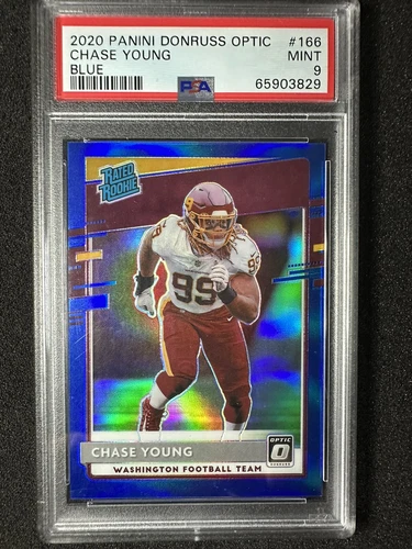 2020 Donruss Optic Chase Young Blue Prizm Rated Rookie RC /179