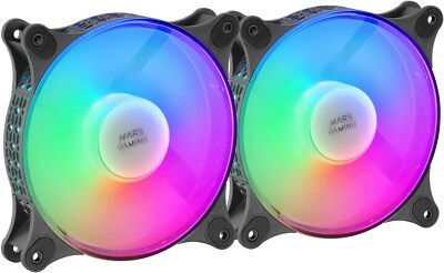 Mars Gaming Kit mit 2 spektakulären Lüfter FRGB RAINBOW 360° - 120x120x25m