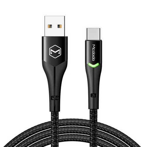 LED Fast Charging Cable USB C Braided Mcdodo Nylon Unbreakable For Type C/iPhone - Picture 14 of 16
