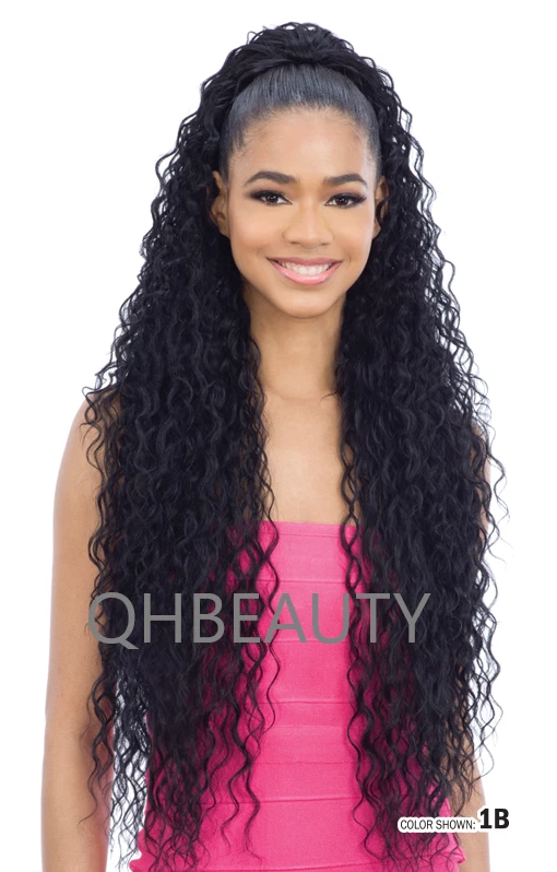 FREETRESS EQUAL SYNTHETIC DRAWSTRING CURLY LONG HAIR PONYTAIL - CRUSH GIRL 36 '' - Image 4 of 4