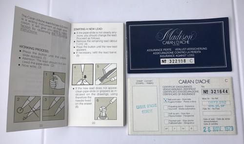 Vintage-Set Kugelschreiber und Bleistift „Madison“. Schweizer. Vergoldung - Bild 14 von 18