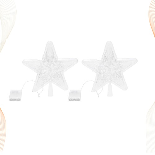 2 Pcs Weihnachtsbaumspitzenlichter Christbaumschmuck LED-Sternenlicht - Bild 5 von 11