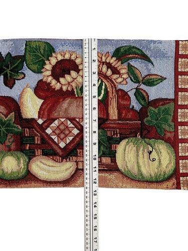 Woven Tapestry Placemats Fall Autumn Farm Harvest Sunflowers Set Of 4 - Picture 5 of 10