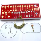 Fairy Tail 29pcs of keys set Lucy heart Keychain Necklace Pendant Cosplay Prop