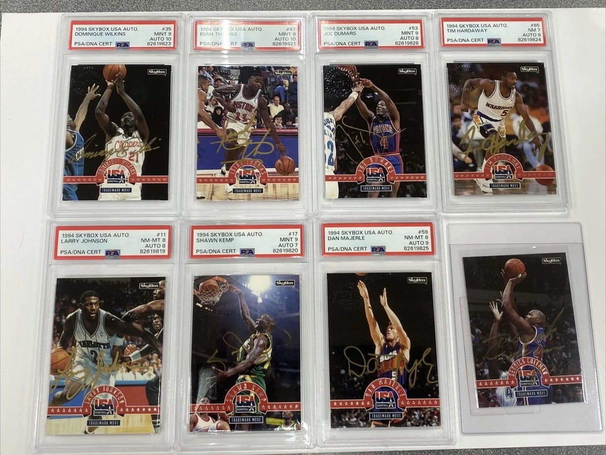 FULL SET OF 8 1994 SKYBOX USA TRADEMARk MOVES AUTOGRAPH CARD w