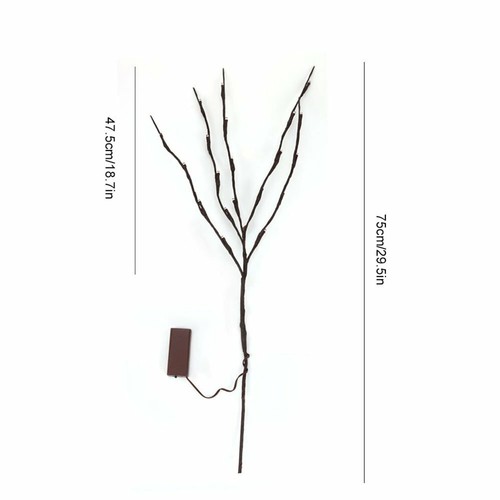 20 LED Xmas Willo Branch Floral Lights Lamp Merry Christmas Tree Decorations US - Picture 4 of 10