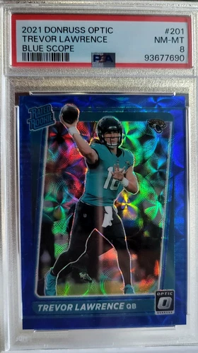 2021 Panini Donruss Optic - Rated Rookie Trevor Lawrence #201 Blue Scope...