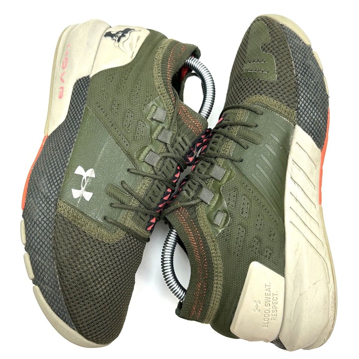 Under Armour Mens Size 7 Green HOVR Project Rock 2 Training