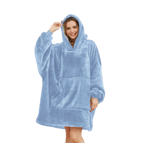 Men + Women Extra Long Hooded Blanket Oversized Hoodie Sherpa Fleece Sweatshirt - Picture 28 of 33