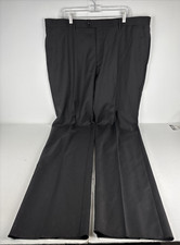 Mantoni Mens M40901 Black 43x38 No Pleat Superfine Wool Suit Pants Unhemmed
