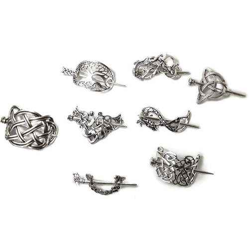 GXXMEI 8PCS Hair Clips, Viking Celtic Hair Sticks, Celtic Knot Hairpin, Retro Si - Picture 3 of 12