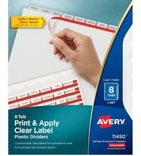 Avery Dennison Ave-11450 Index Maker Translucent Clear Label Dividers