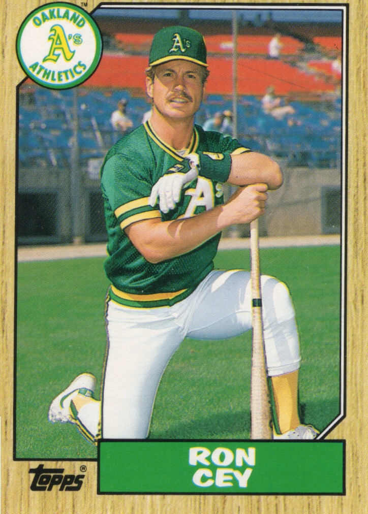 Ron Cey 1987 Topps Traded Baseball card #22T Oakland Athletics