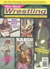 EB2456  SHANE DOUGLAS  SABU   signed Vintage Wrestling Magazine w/COA