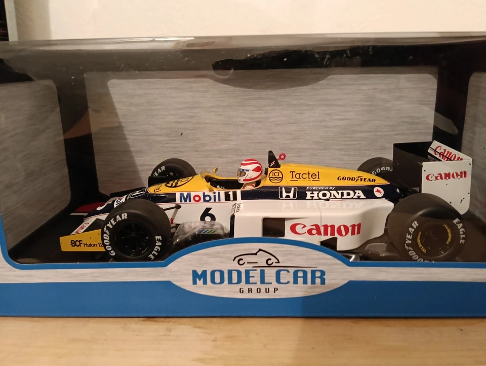 Williams F1 1/18 FW11 Nelson Piquet GP Brasile 1986 Modellino Auto Formula1 MCG - Immagine 2 di 4