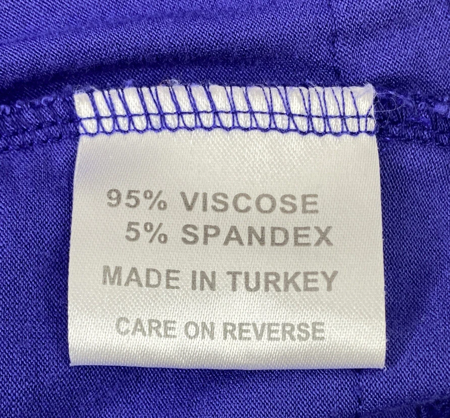 VETEMENTS Abito ISLE APPAREL donna M blu a strati con volant strati elasticizzato manica 3 4 tacchino