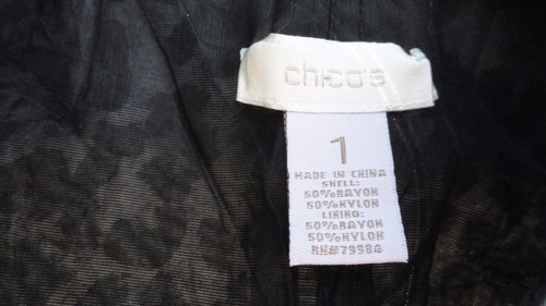 Chico's NEW Reversible Light Jacket Misses L Gray Black Leopard Rayon Nylon NWT - Picture 2 of 6