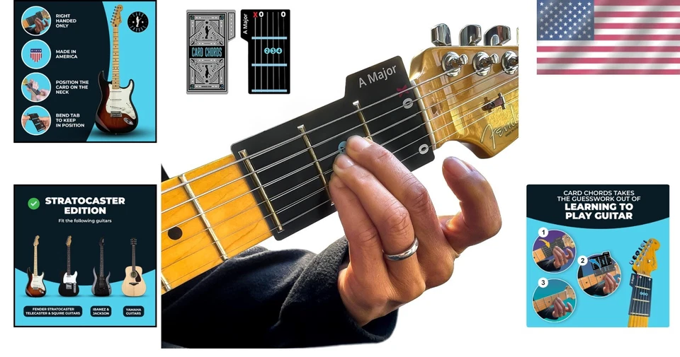 Premium Guitar Chord Cards - Master 15 Chords for Electric & Acoustic Guitars - Image 2 of 4