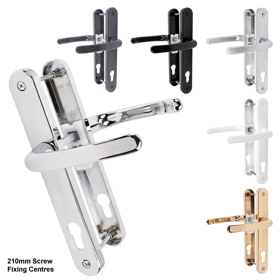 UPVC Door Handle TSS Sprung Lever Pair Set 92mm 92PZ 122mm 210mm 215mm Fixings - Image 3 of 4