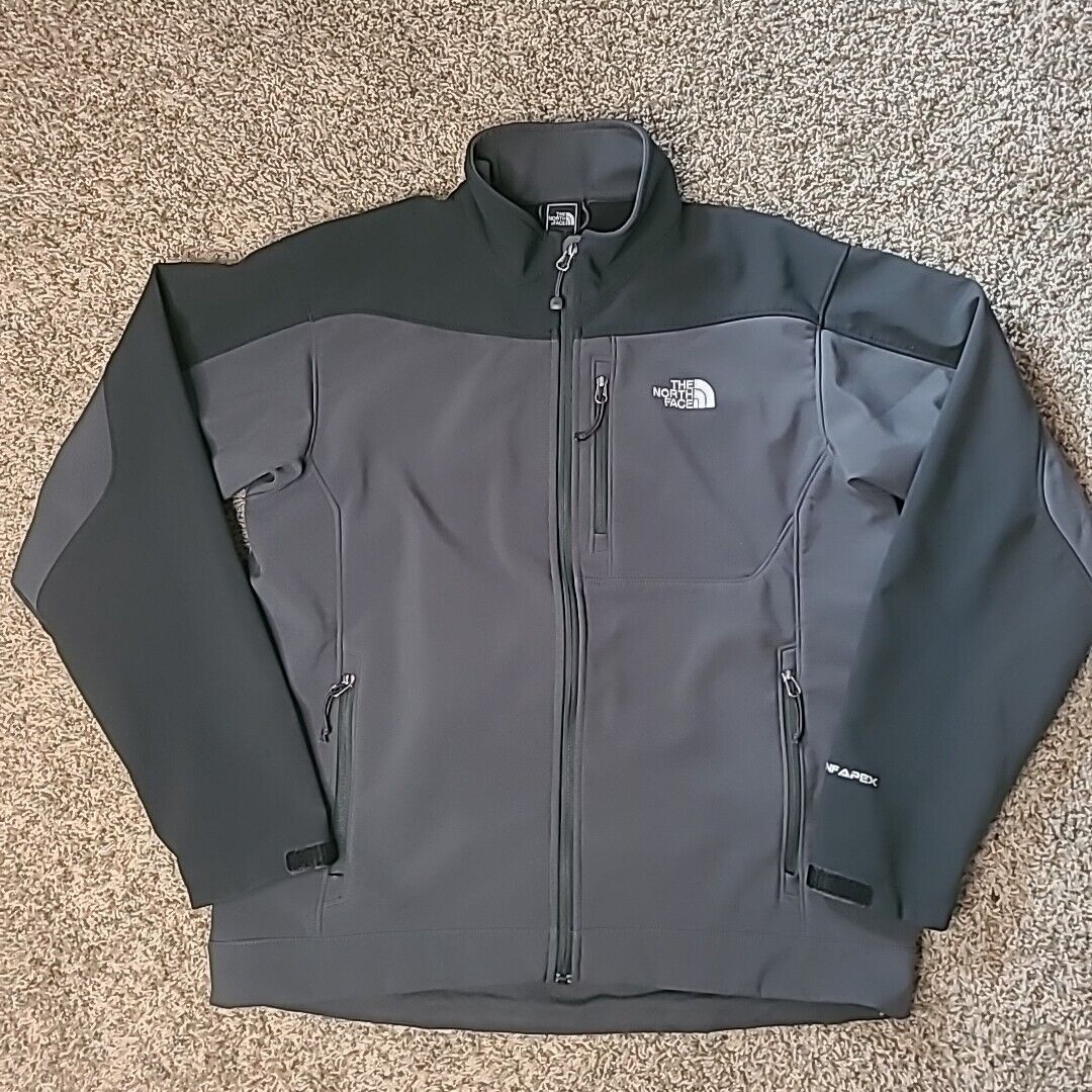 The North Face Jacket Men Large L Black TNF Apex Soft Shell The North Face Jacket Men Large L Black TNF Apex Soft Shell