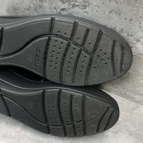 Geox Respira italienische Damen-Loafer schwarze Lackleder-Slipper Größe UK 7 Keilabsatz - Bild 20 von 20