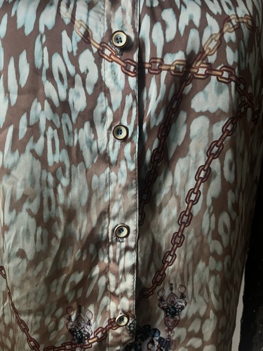 Women's Large Bohemian Long Sleeve Button Tunic Blouse Shirt Artsy - Picture 8 of 9