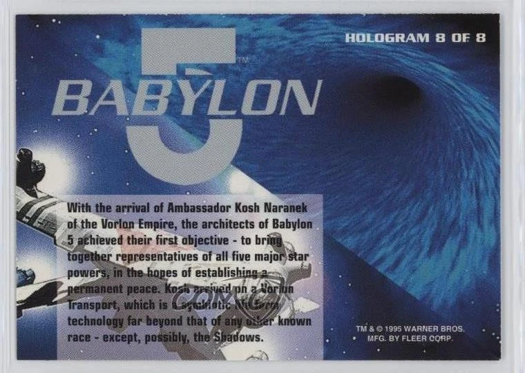 1995 Fleer Ultra Babylon 5 Holograms Babylon 5 #8 18hi - Image 2 of 3