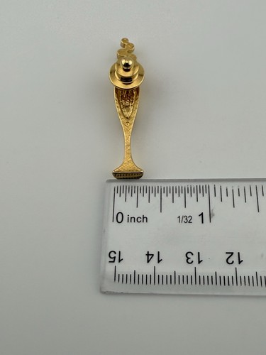 Flauta de champán tono dorado de colección Avon con estrás burbujas corbata pin tac - Imagen 9 de 9