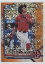 2022 Bowman Chrome Prospects Orange Shimmer Refractor /25 Eduardo Lopez #BCP-134