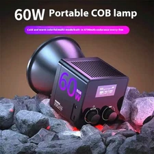 MAMEN 60W RGB Full Color Portable LED Video COB Light 2500K-6500K Studio Light