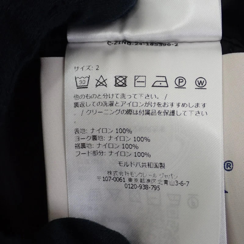 MONCLER Curton Peplum Hooded Nylon Jacket Black Size 2 Women's ISY thumbnail 7