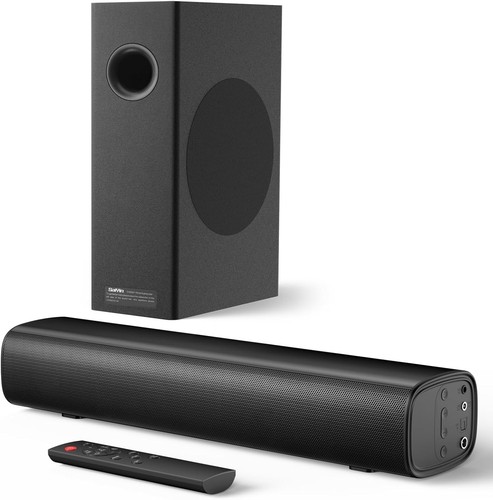 Soundbar with Subwoofer 4 Inch Wireless Bluetooth Optical AUX TV Home Theater - Picture 3 of 8