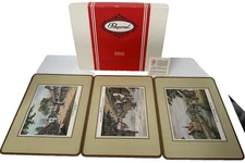 Pimpernel Traditional Place Mats English Village Acrylic Cork Backed Set of 6