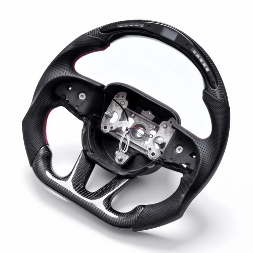 LED Carbon Fiber Steering Wheel For Dodge Charger Durango SRT Hellcat 2015-2023 - Picture 2 of 9