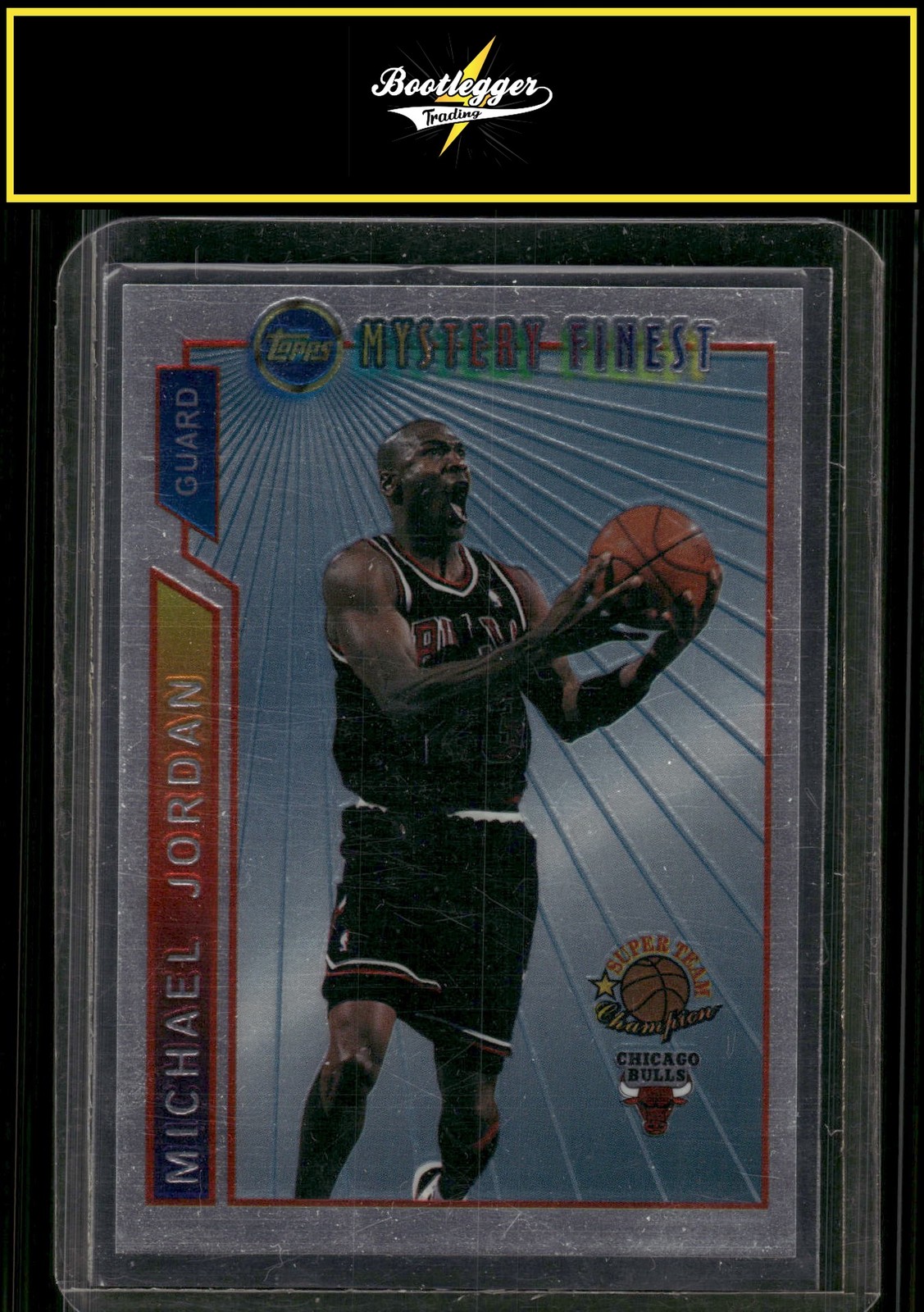 1996-97 Topps #M14 Michael Jordan Super Team Champion Mystery Finest Borderless