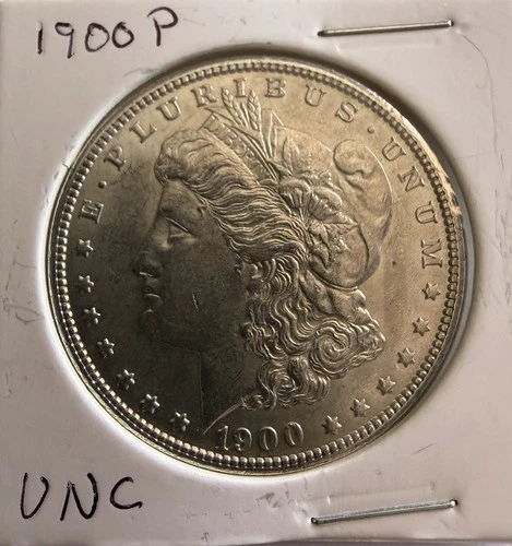 1900 Morgan Dollar Uncirculated Mint State 90% Silver $1 US Coin