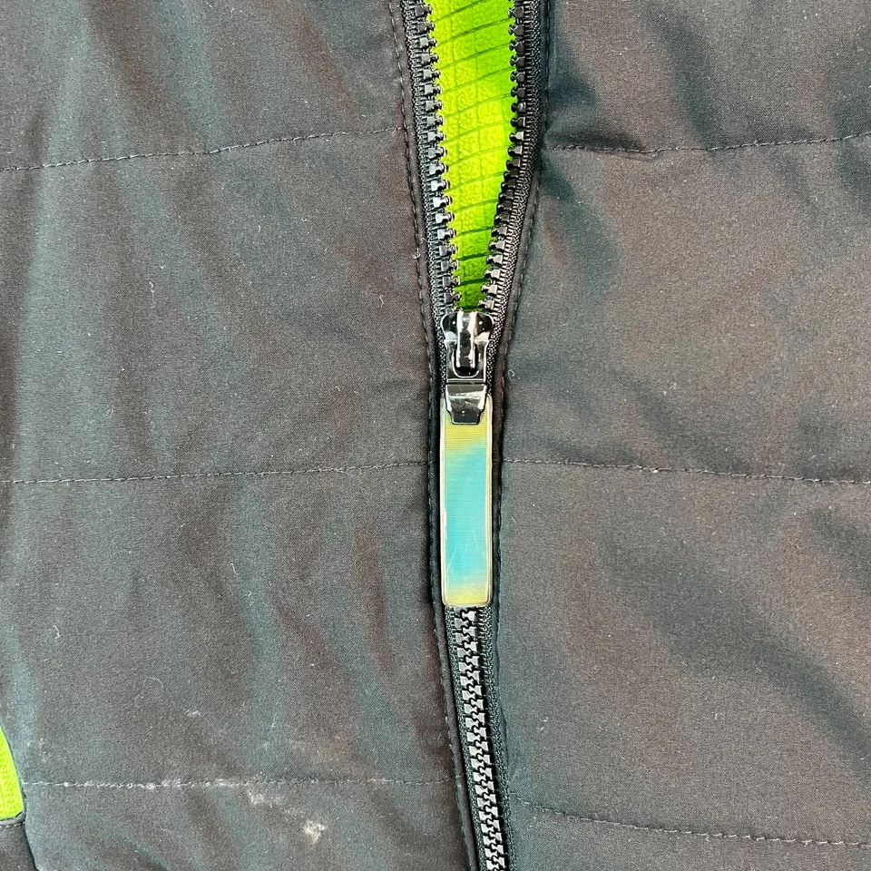 Chaqueta C9 by Champion Niños Pequeña 8-10 Negra Verde Logo Vellón Cremallera Completa Con Capucha Foto 2 de 4