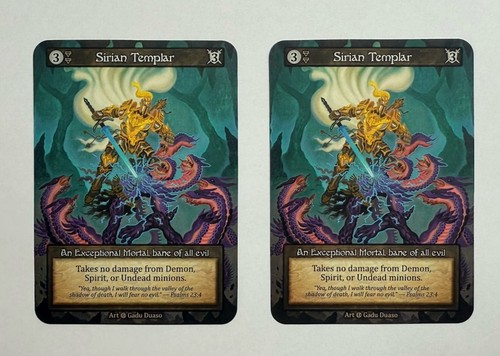 2 x Sorcery Contested Realm Alpha Sirian Templar Alt Art Box Topper Pack Fresh