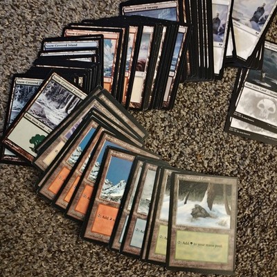 Snow Covered MTG Magic Basic Lands You Pick: Ice Age Coldsnap Kaldheim